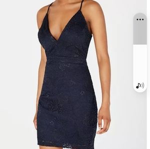 Emerald Sundae Juniors Lace Mesh Racerback Dress